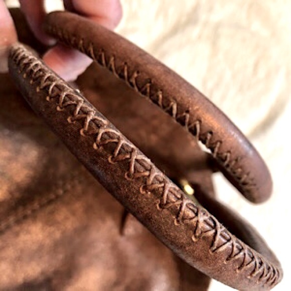 “NEW” Carla Mancini Bronze Shimmer Fold-over Bag - Picture 11 of 13